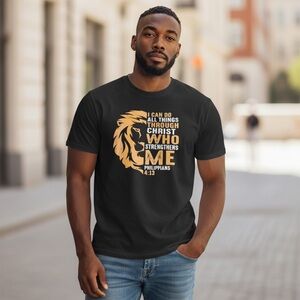Philippians 4:13 Black T-shirt Men’s 3X
